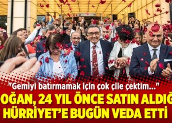 Doğan, 24 yıl önce satın aldığı Hürriyet gazetesine bugün veda etti