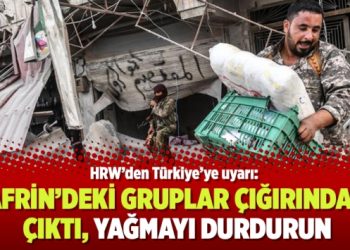 HRW’den Türkiye’ye uyarı: Afrin’deki gruplar çığırından çıktı, yağmayı durdurun