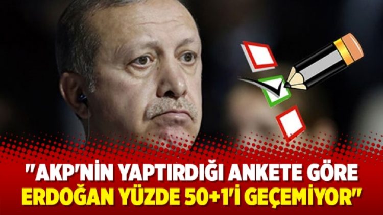 “AKP’nin yaptırdığı ankete göre, Erdoğan yüzde 50+1’i geçemiyor”