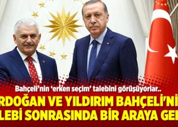 Erdoğan ve Yıldırım Bahçeli’nin talebi sonrasında bir araya geldi