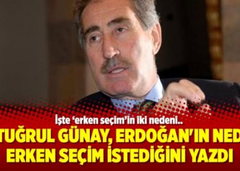 Ertuğrul Günay, Erdoğan’ın neden erken seçim istediğini yazdı