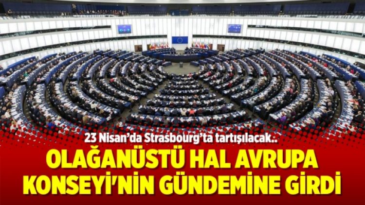 Olağanüstü Hal Avrupa Konseyi’nin gündemine girdi