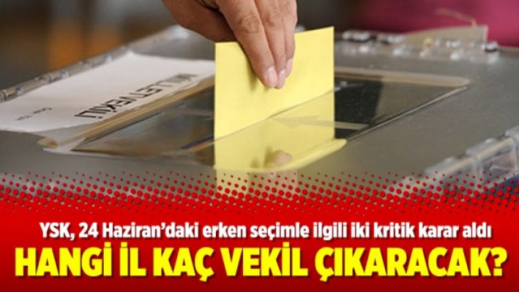 Hangi il kaç vekil çıkaracak?