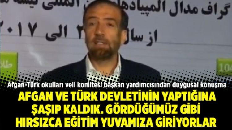 Afgan-Türk okulları veli komitesi başkan yardımcısından duygusal konuşma
