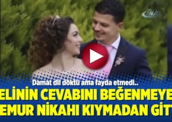 Gelinin cevabını beğenmeyen memur nikahı kıymadan gitti