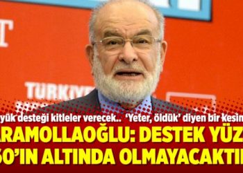 Karamollaoğlu: Destek yüzde 60’ın altında olmayacaktır