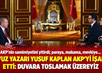 Havuz Yazarı Yusuf Kaplan AKP’yi işaret etti: Duvara toslamak üzereyiz