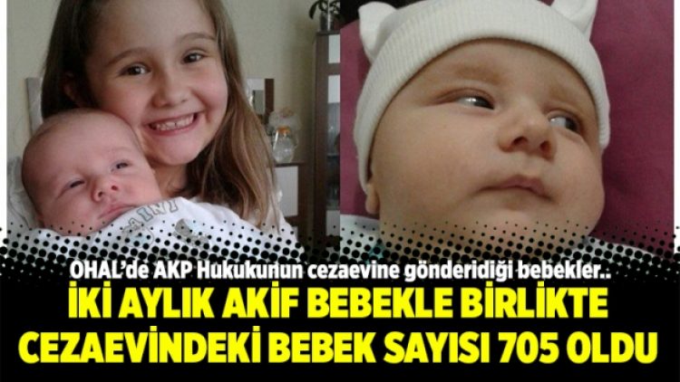 İki aylık Akif bebekle birlikte cezaevindeki bebek sayısı 705 oldu