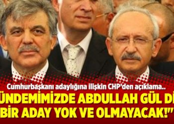“Gündemimizde Abdullah Gül diye bir aday yok ve olmayacak!”