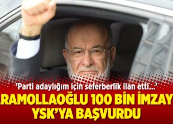 Karamollaoğlu 100 bin imzayla başvurdu