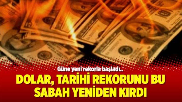 Dolar, tarihi rekorunu yeniden kırdı TL eridi!