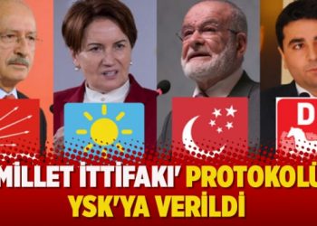 ‘Millet İttifakı’ protokolü YSK’ya verildi