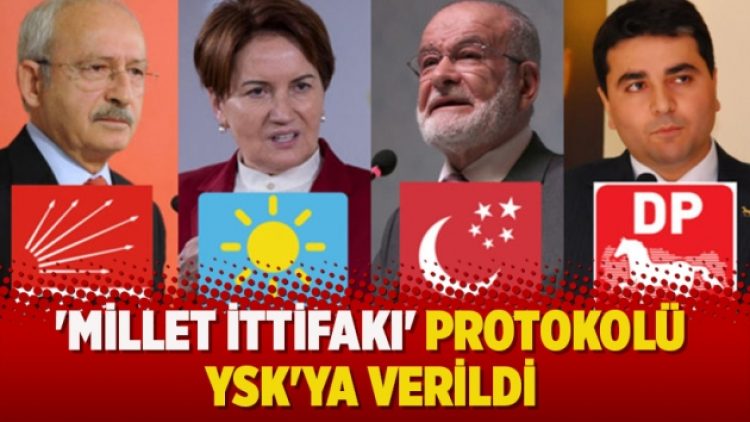‘Millet İttifakı’ protokolü YSK’ya verildi