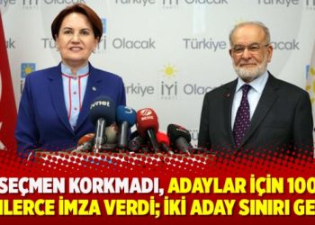 Seçmen korkmadı, adaylar için 100 binlerce imza verdi; İki aday sınırı geçti