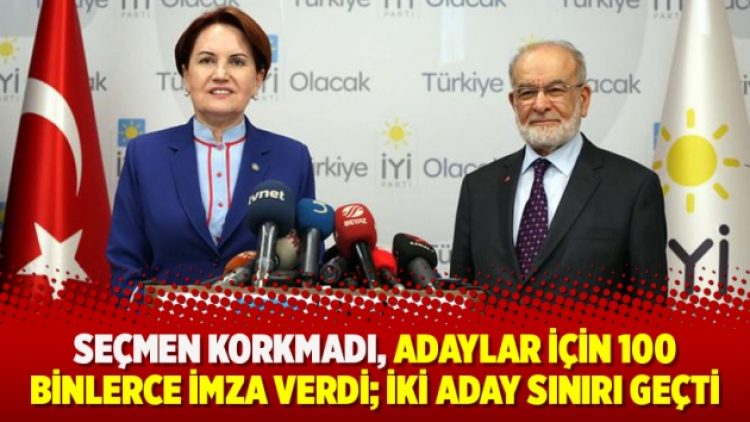 Seçmen korkmadı, adaylar için 100 binlerce imza verdi; İki aday sınırı geçti