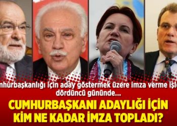 Cumhurbaşkanı adaylığı için hangi aday ne kadar imza topladı?