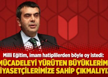 Milli Eğitim, öğrencilerden ‘siyasetçilerimize sahip çıkmalıyız’ diyerek oy istedi