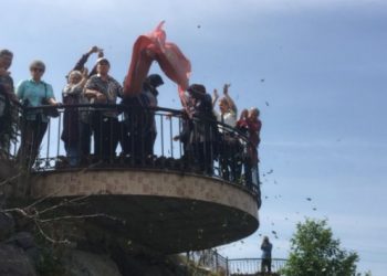 Rize’de kadınlar topladıkları çayı dereye döktü