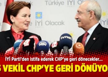 15 vekil CHP’ye geri dönüyor!