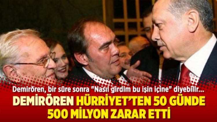 Demirören Hürriyet’ten 50 günde 500 milyon zarar etti
