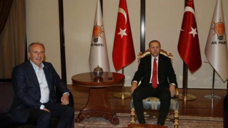 Erdoğan-İnce görüşmesinde dikkat çeken koltuk detayı