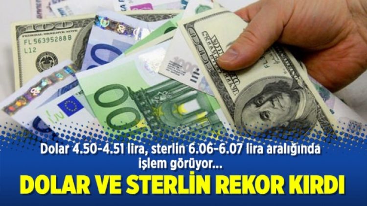 Dolar ve sterlin rekor kırdı