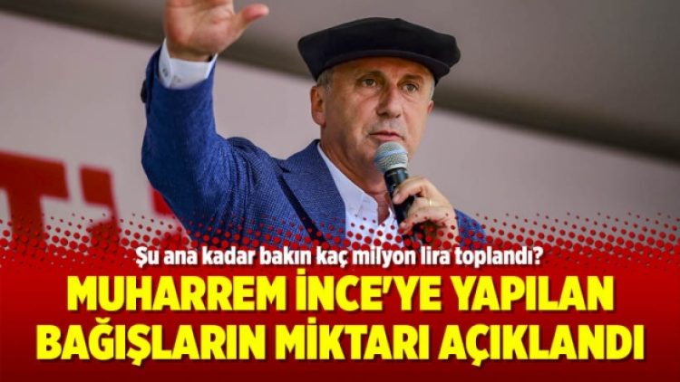 Muharrem İnce’ye yapılan bağışların miktarı açıklandı