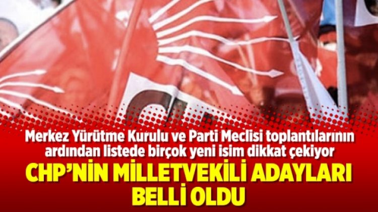 CHP’nin milletvekili adayları belli oldu