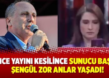 İnce yayını kesilince sunucu zor anlar yaşadı!