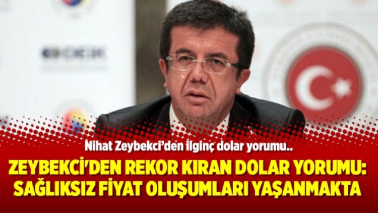 Zeybekci’den rekor kıran dolar yorumu: Sağlıksız fiyat oluşumları yaşanmakta