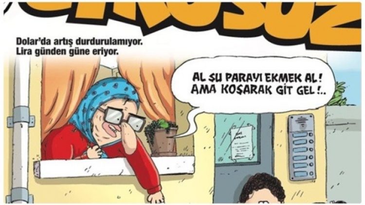 Mizah dergisi Uykusuz’dan ‘Dolar’ kapağı