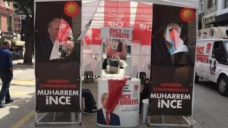 CHP’nin seçim standına saldırı
