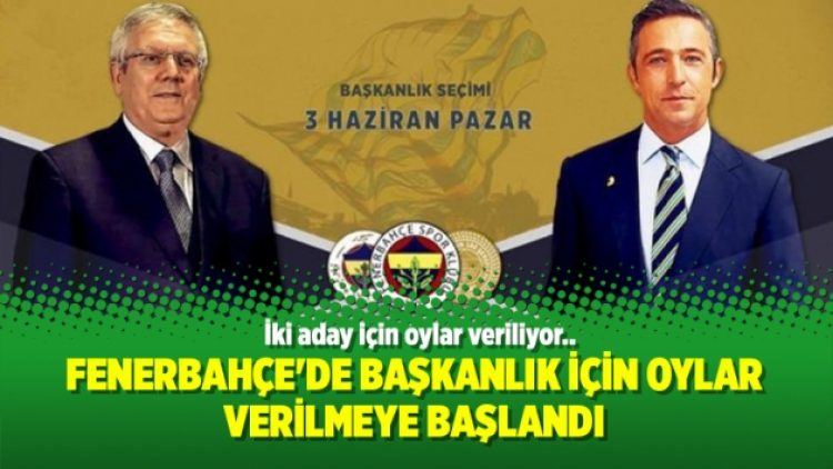 Fenerbahçe’de başkanlık için oylar verilmeye başlandı