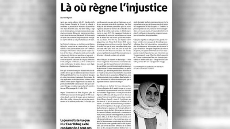 Oxford’lu profesör Gazeteci Nur Ener’in yaşadığı zulmü yazdı