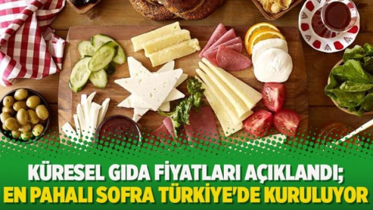 Küresel gıda fiyatları açıklandı; en pahalı sofra Türkiye’de kuruluyor
