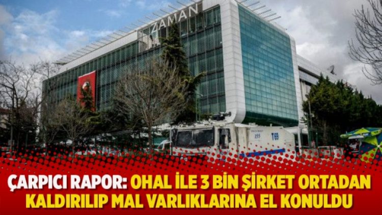 Çarpıcı rapor: OHAL ile 3 bin şirket ortadan kaldırılıp mal varlıklarına el konuldu