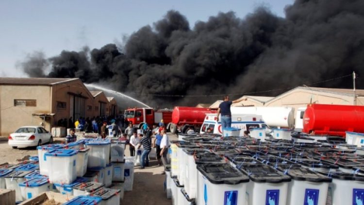 Irak’ta oyların bulunduğu depoda yangın çıktı