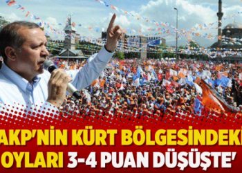 ‘AKP’nin Kürt bölgesindeki oyları 3-4 puan düşüşte’
