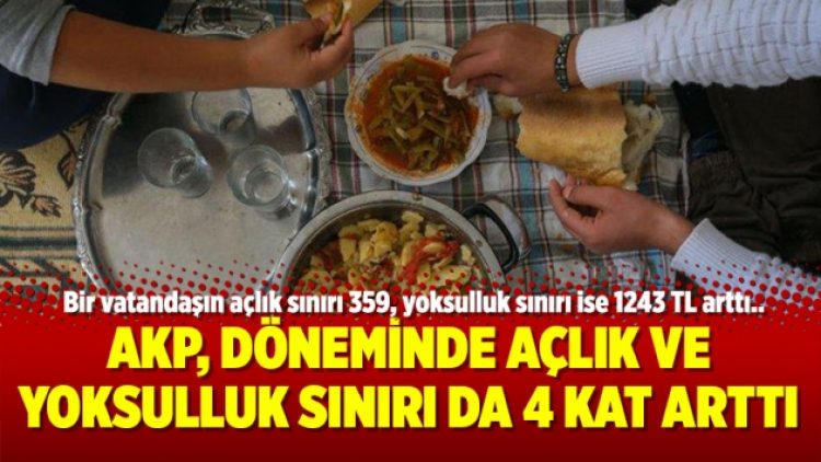 AKP, döneminde açlık ve yoksulluk sınırı da 4 kat arttı