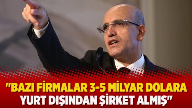Mehmet Şimşek: Bazı firmalar 3-5 milyar dolara yurt dışından şirket almış