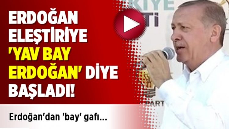 Erdoğan eleştiriye ‘Yav bay Erdoğan’ diye başladı!