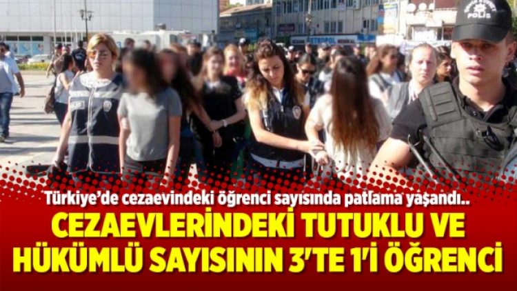 Cezaevlerindeki tutuklu ve hükümlü sayısının 3’te 1’i öğrenci