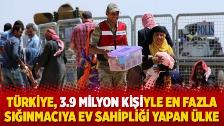 Türkiye, 3.9 milyon kişiyle en fazla sığınmacıya ev sahipliği yapan ülke