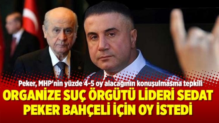 Organize suç örgütü lideri Sedat Peker Bahçeli için oy istedi