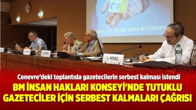 BM İnsan Hakları Konseyi’nde tutuklu gazeteciler için serbest kalmaları çağrısı