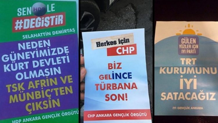 Muhalefet partileri adına sahte broşür bastılar