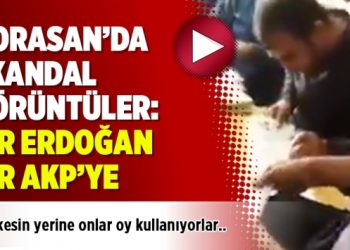 Horasan’da skandal görüntüler: Bir Erdoğan, bir AKP’ye