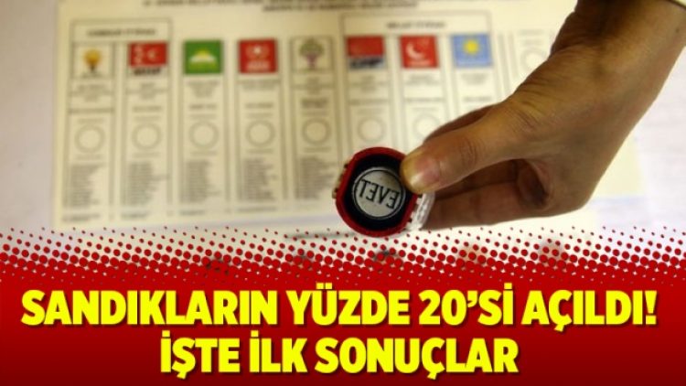 Sandıkların yüzde 20’si açıldı! İşte ilk sonuçlar