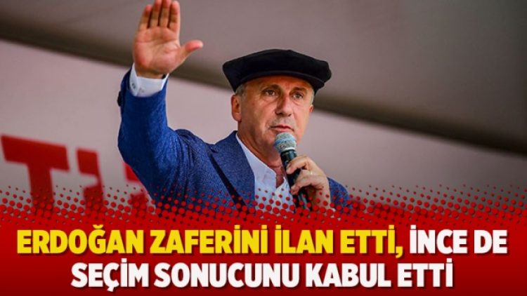 Erdoğan zaferini ilan etti, İnce de seçim sonucunu kabul etti