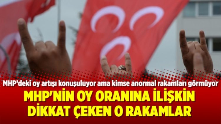 MHP’nin oy oranına ilişkin dikkat çeken o rakamlar